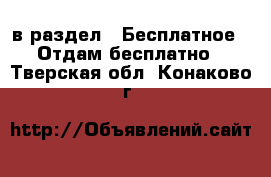  в раздел : Бесплатное » Отдам бесплатно . Тверская обл.,Конаково г.